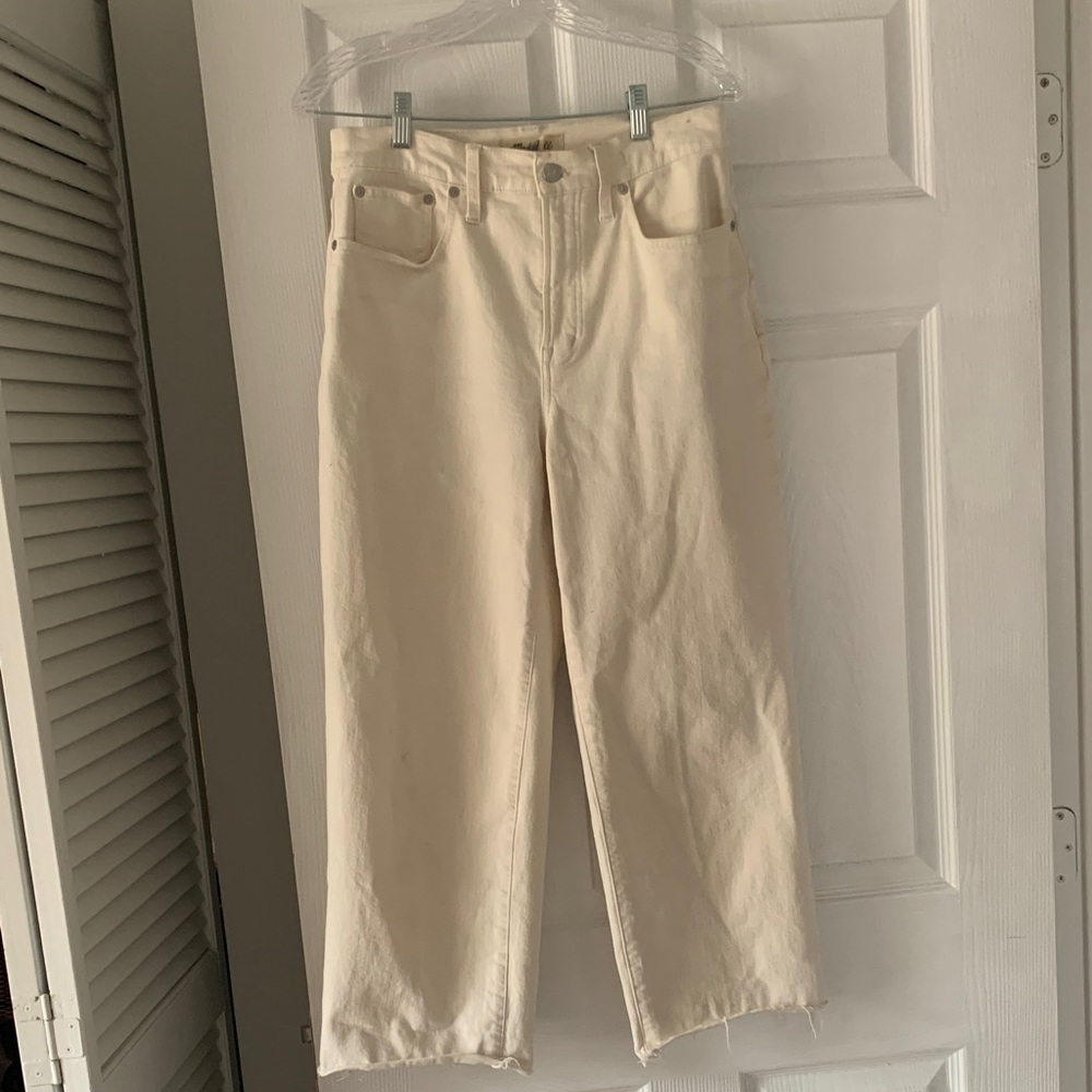 Madewell Cream Denim Pants